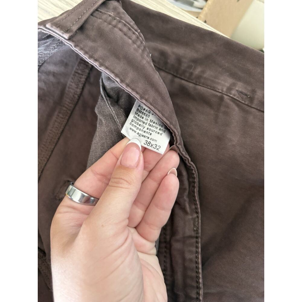AG Adriano Goldschmied The Graduate Jeans Mens 38x32 Brown Straight Leg Denim - Picture 4 of 8